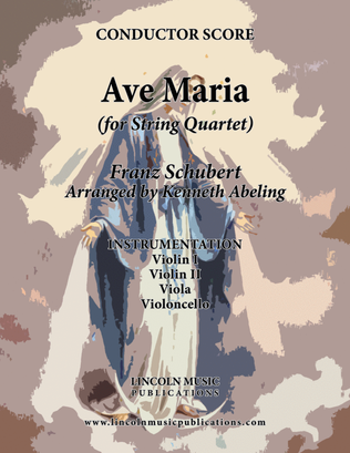 Book cover for Ave Maria (for String Quartet)