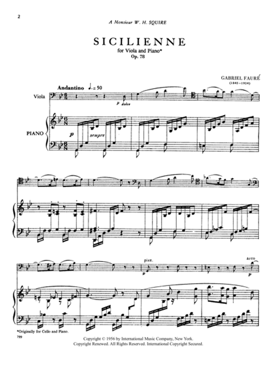 Sicilienne, Opus 78