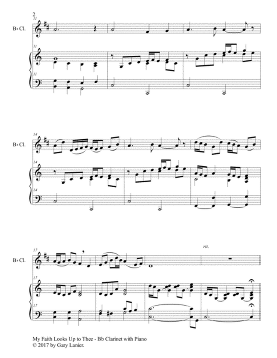 MY FAITH LOOKS UP TO THEE (Bb Clarinet & Piano with Score/Part) image number null