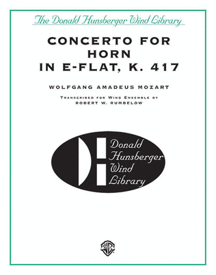 Book cover for Concerto for Horn in E-flat, K. 417