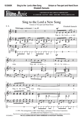 Book cover for Sing to the Lord a New Song