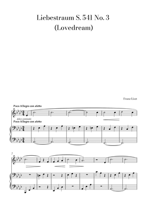 Book cover for Liszt - Liebestraum for Violin and Easy Piano duo
