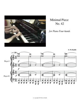 Book cover for Minimal Piece No. 42 for Piano Four Hands