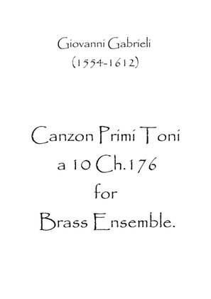 Book cover for Canzon Primi a 10 Ch.176