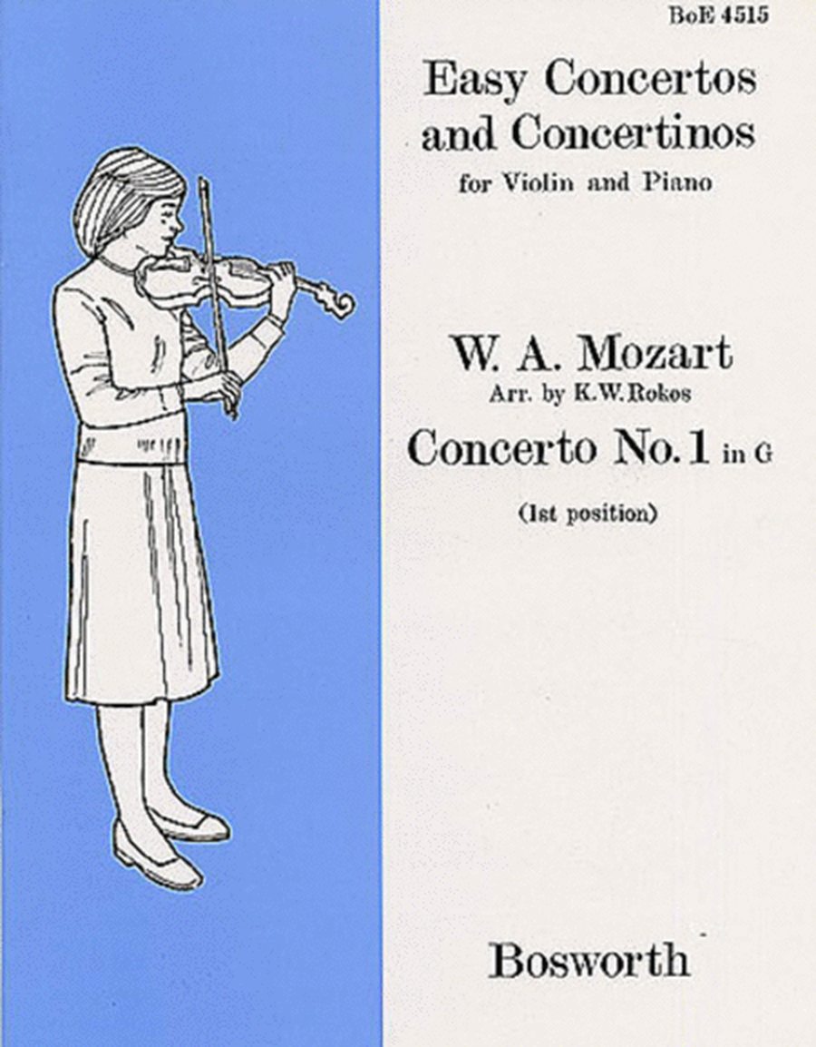 Mozart - Concerto No 1 G Violin/Piano (1St Position)