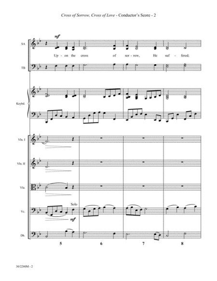 Cross of Sorrow, Cross of Love - String Orchestra Score and Parts