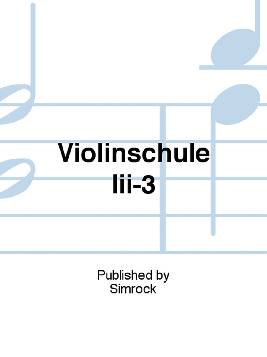 Violinschule Iii-3