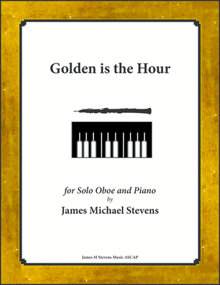 Book cover for Golden is the Hour - Oboe & Piano