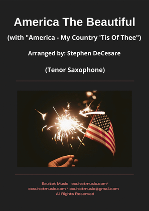 America The Beautiful (with "America - My Country 'Tis Of Thee") (Tenor Saxophone and Piano)