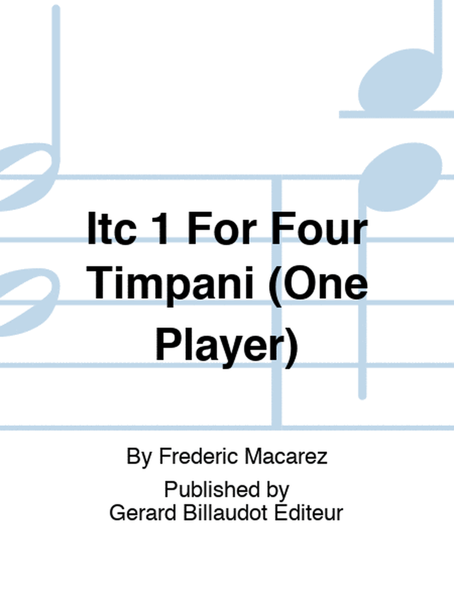 Itc 1 For Four Timpani (One Player)