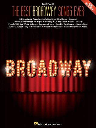 Book cover for Best Broadway Songs Ever – 4th Edition