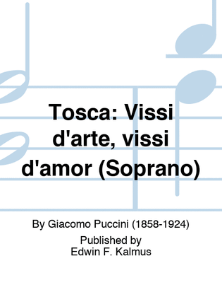 Book cover for Tosca: Vissi d'arte, vissi d'amor (Soprano)