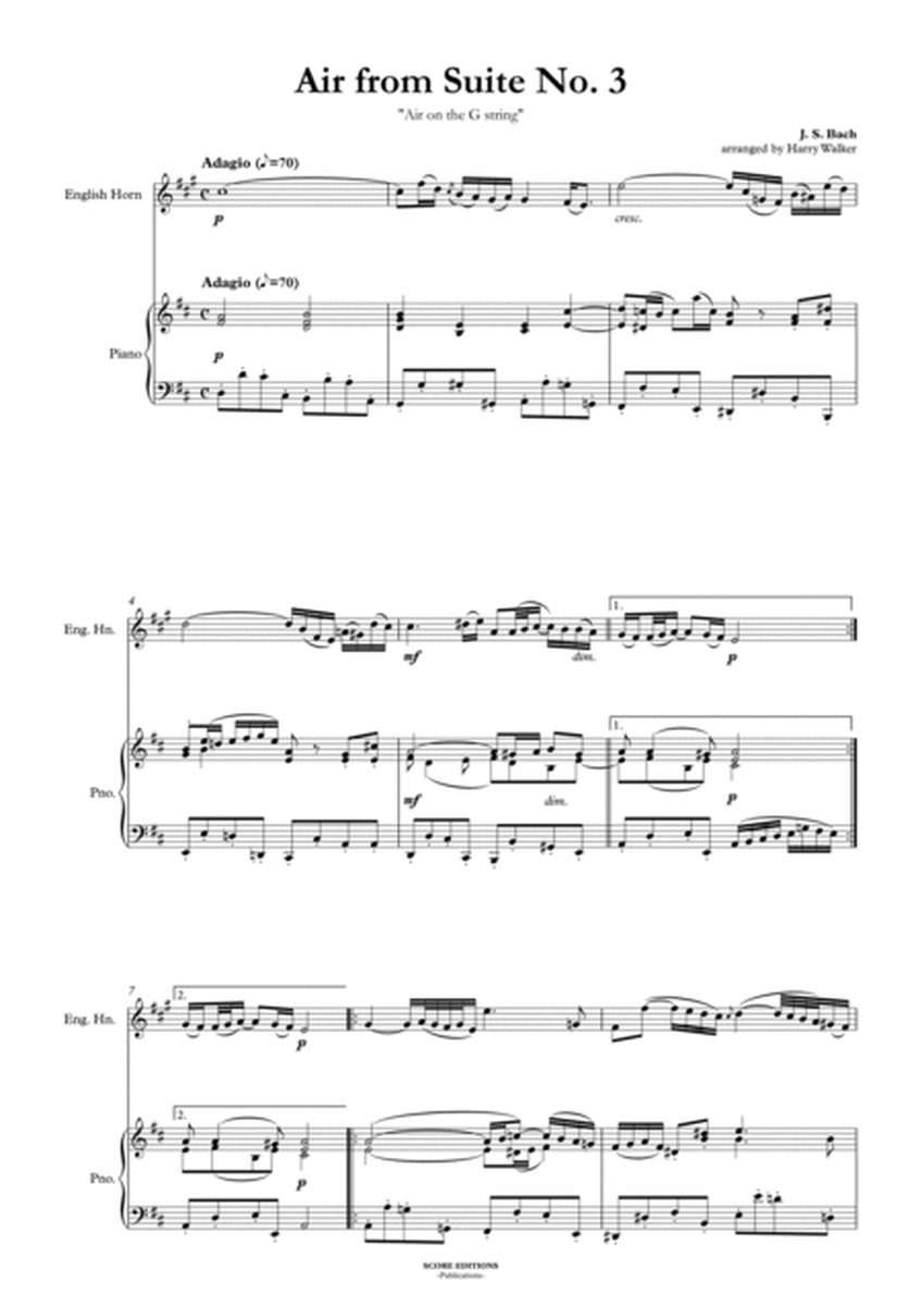 Bach Air from Suite No.3 (for English Horn and Piano) image number null