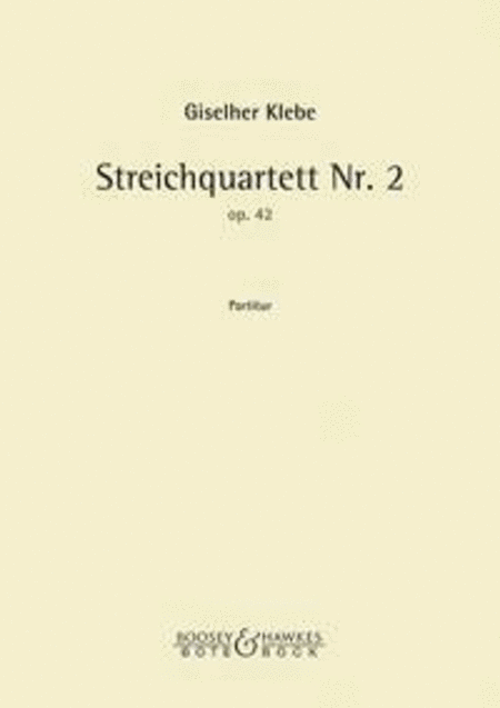 String Quartet No. 2 op. 42