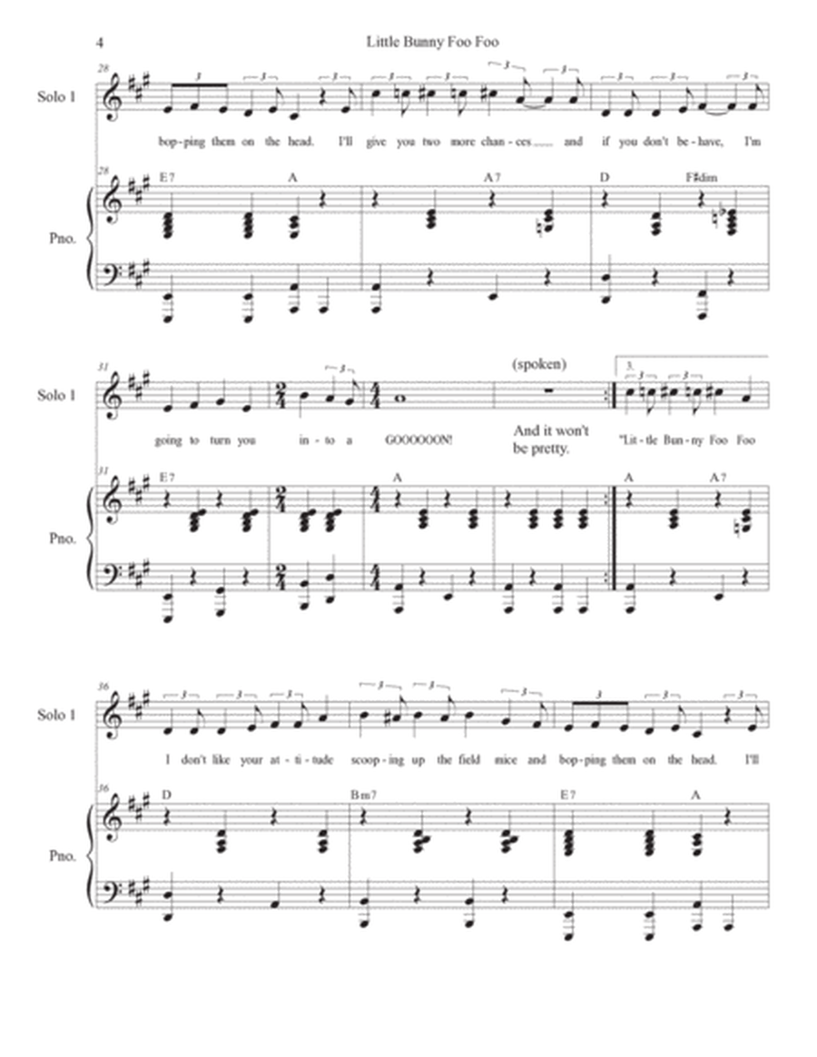 Little Bunny Foo Foo (2-part choir - (SA) image number null
