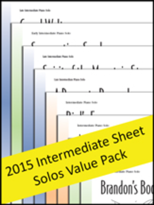 Book cover for Intermediate Sheet Solos 2015 (Value Pack)