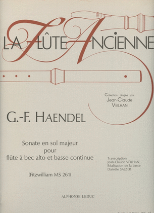 Book cover for Sonata In G Major (alto) (recorder & Continuo)