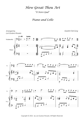 How Great Thou Art (O Store Gud) - Cello and piano- Key of C