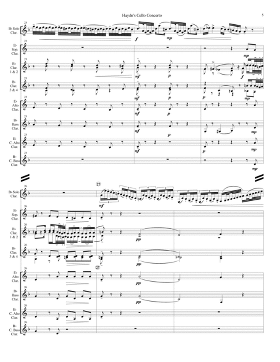 Haydn's Cello Concerto for Clarinet Choir