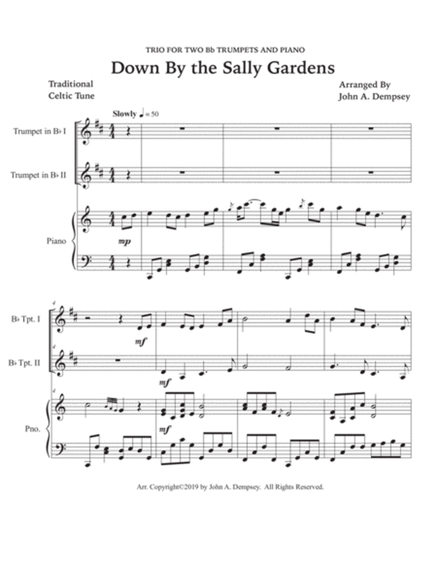Down By the Sally Gardens (Trio for Two Trumpets and Piano) image number null