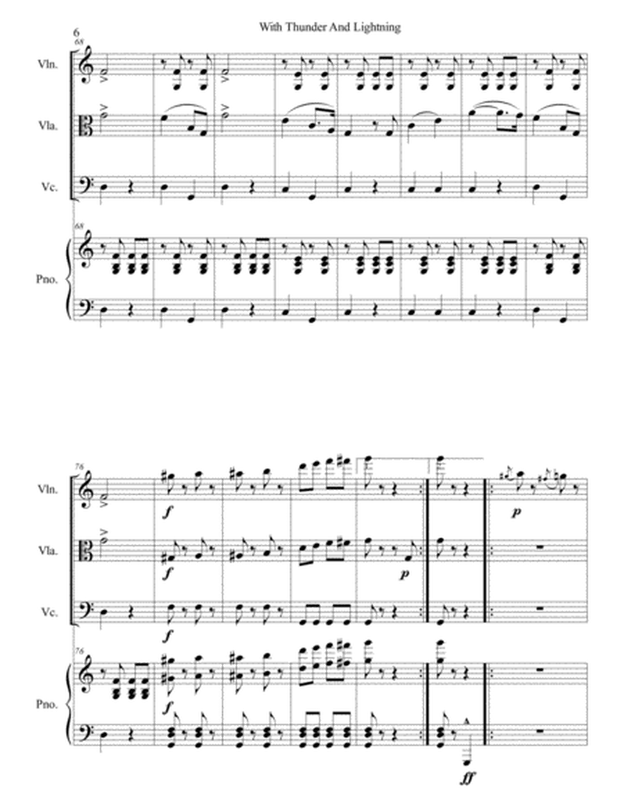 Johann Strauss II - Thunder and Lightning Polka arr. for piano quartet (score and parts)