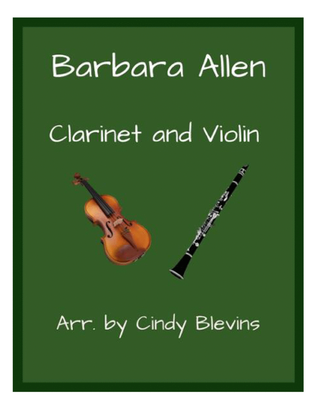 Book cover for Barbara Allen, Clarinet and Violin