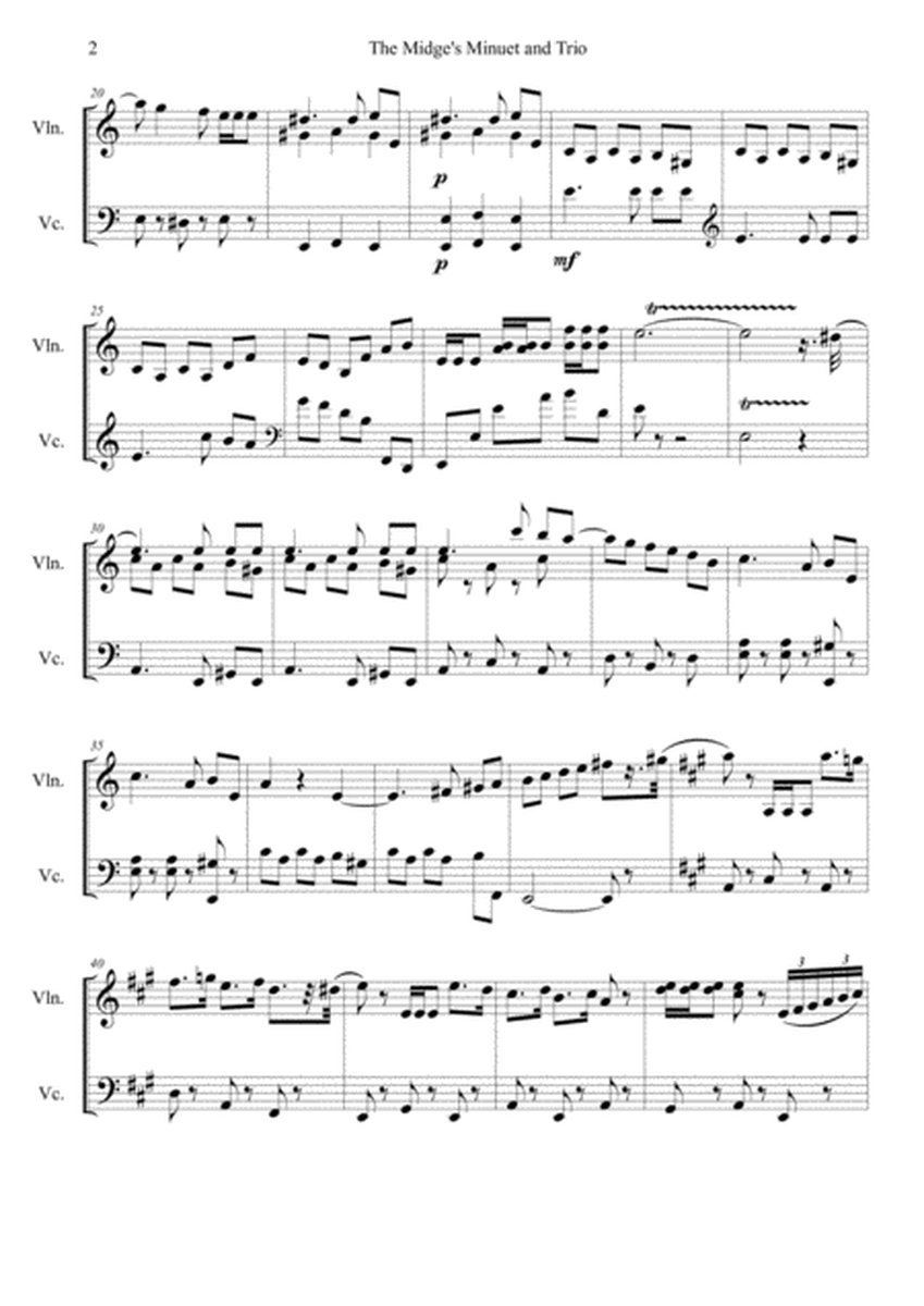 The Midge's Minuet and Trio for violin and cello image number null