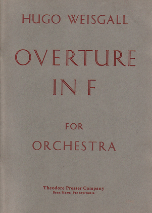 Book cover for Overture in F