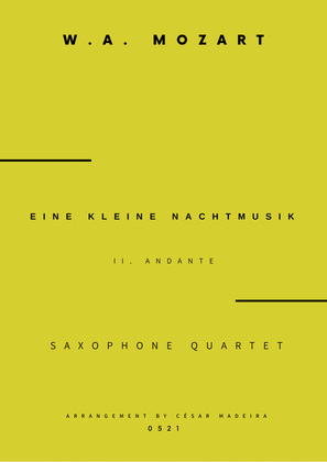 Eine Kleine Nachtmusik (2 mov.) - Saxophone Quartet (Full Score and Parts)