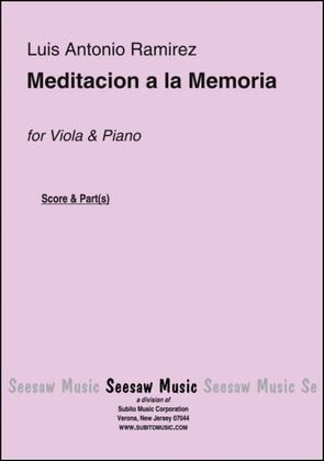 Book cover for Meditacion a la Memoria