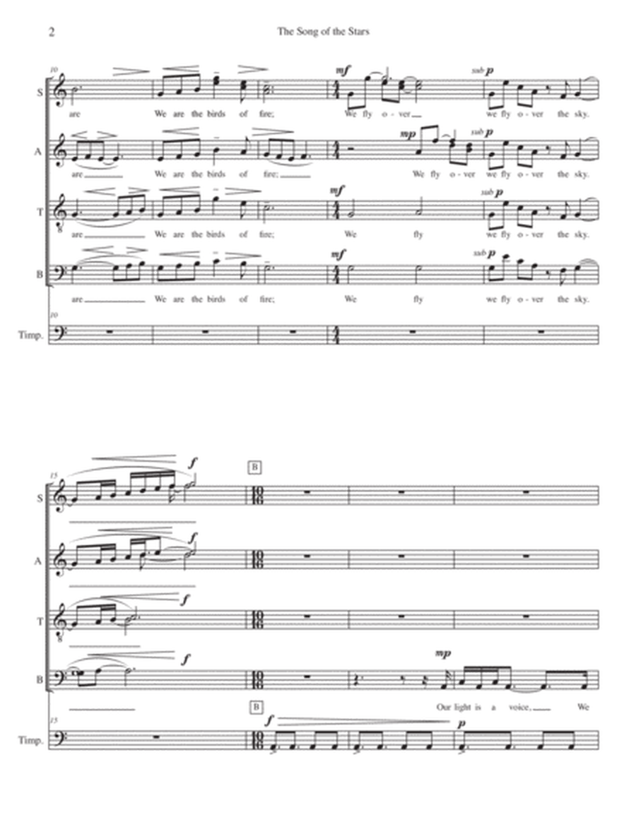 The Song of the Stars for SATB (divisi) and timpani image number null