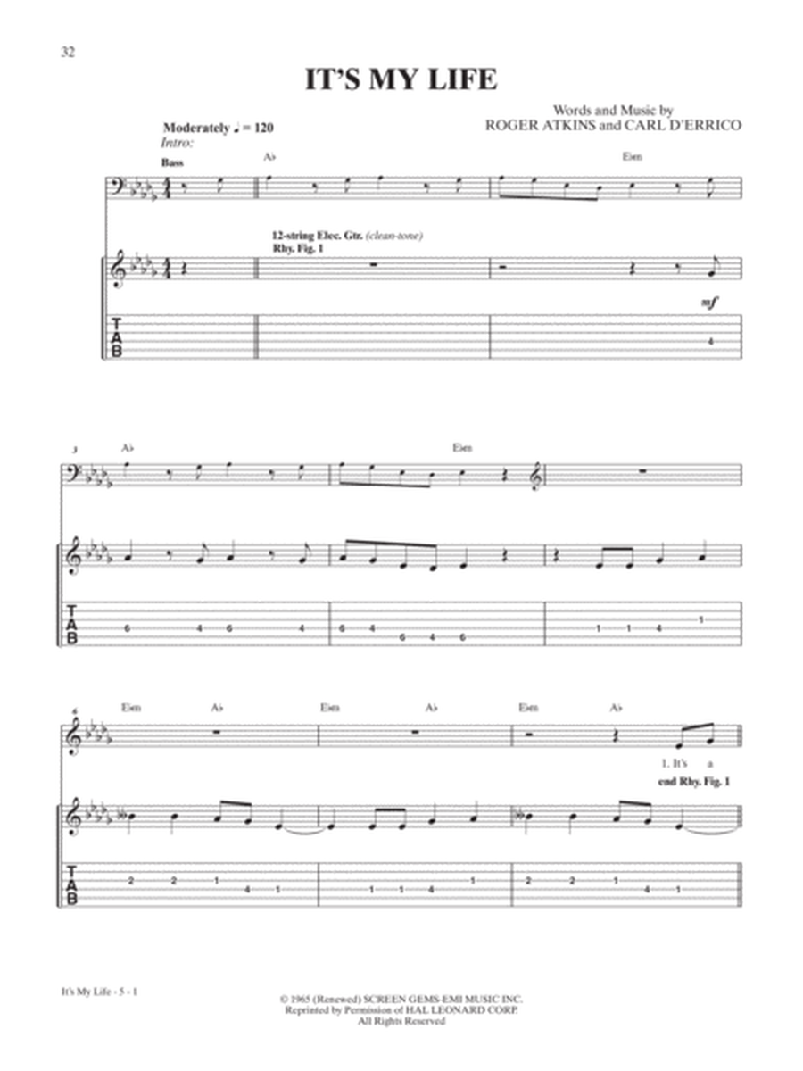 The Animals -- Retrospective Guitar TAB Songbook