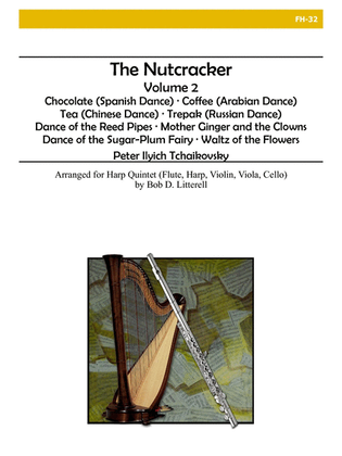 Book cover for The Nutcracker, Volume 2 for Flute, Violin, Viola, Cello and Harp