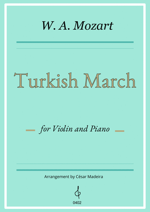 Turkish March by Mozart - Violin and Piano (Full Score)