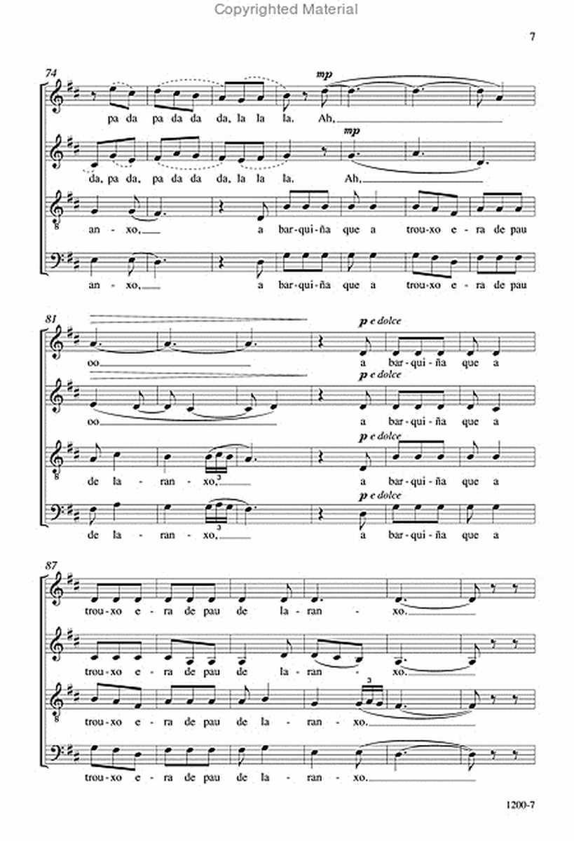 A Rianxeira - SATB Octavo image number null