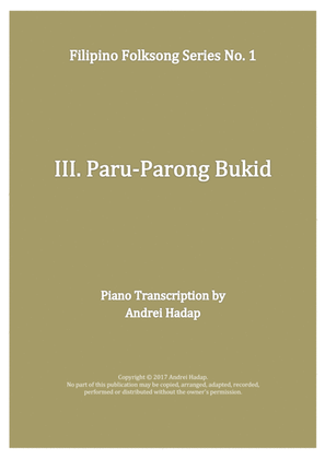 Book cover for Paru-Parong Bukid - arranged for Piano Solo