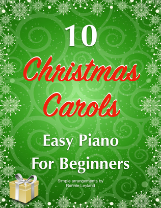 Book cover for 10 Christmas Carols for Beginner (Piano)