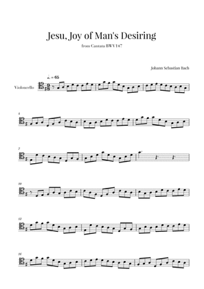 Book cover for Bach - Jesu, Joy of Man's Desiring for Cello