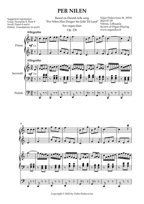 Book cover for Per Nilen, Op. 236 (Organ Duet) by Vidas Pinkevicius