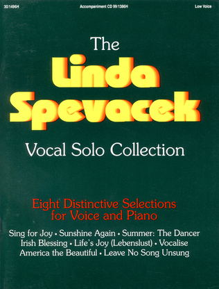 Book cover for Linda Spevacek Vocal Solo Collection - Low Voice