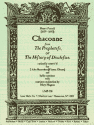 Book cover for Chaconne from The Prophetess