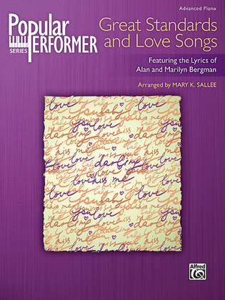 Book cover for Popular Performer -- Great Standards and Love Songs