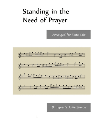 Book cover for Standing in the Need of Prayer - Flute Solo