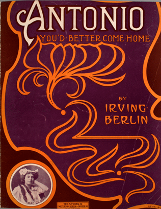 Book cover for Antonio You'd Better Come Home