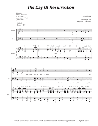 Book cover for The Day Of Resurrection (Duet for Tenor and Bass solo - Piano accompaniment)