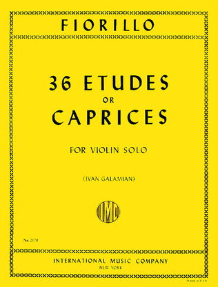 Book cover for 36 Etudes Or Caprices