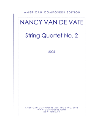 Book cover for [Van de Vate] String Quartet No. 2