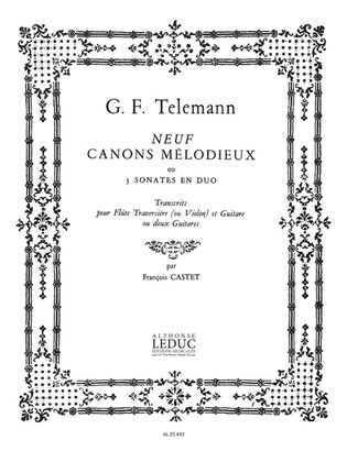 Book cover for 9 Canons Melodieux (flute & Guitar)