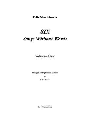 Book cover for Six Songs Without Words for Euphonium & Piano