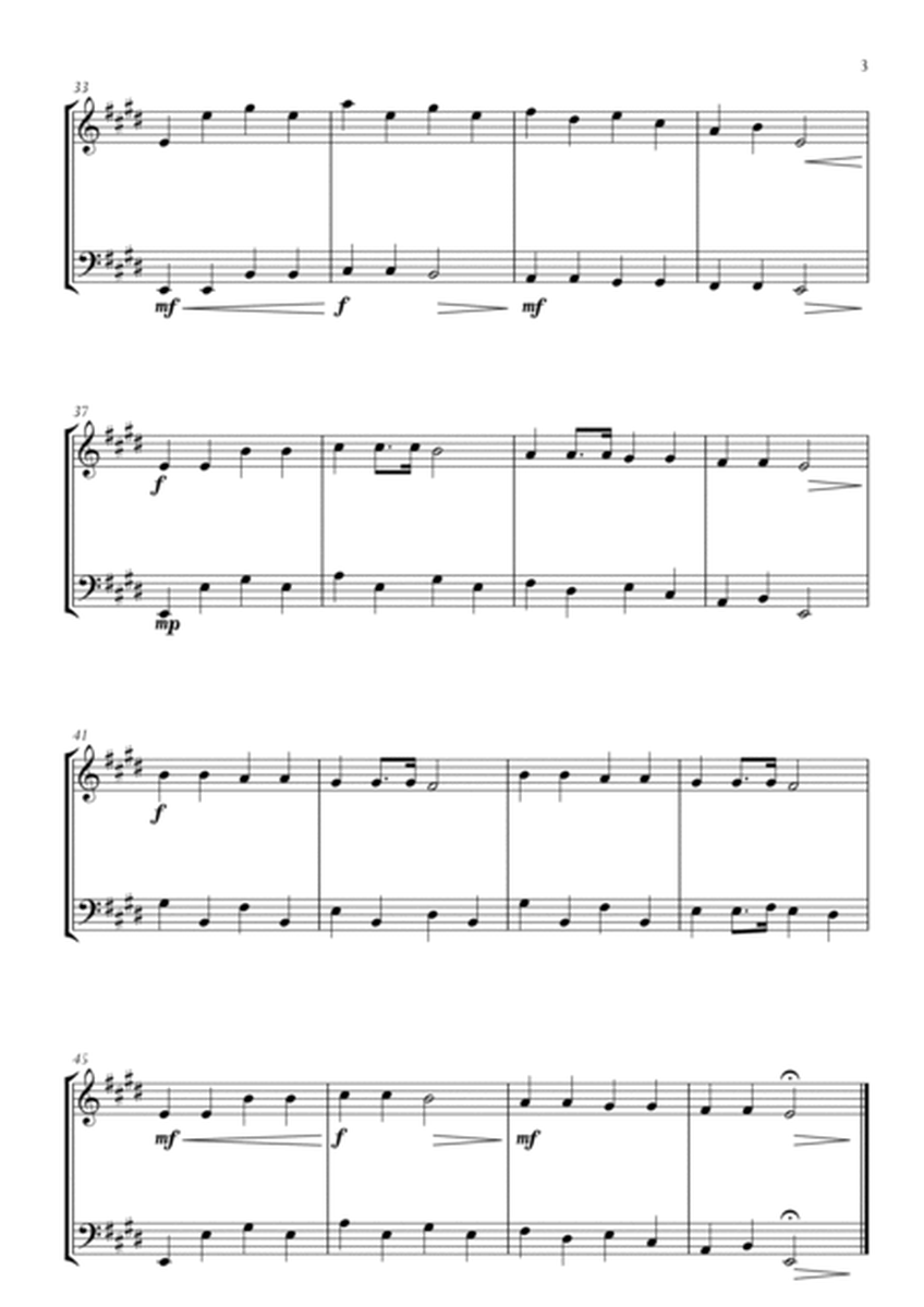 Twinkle Twinkle Little Star in E Major for Violin and Cello Duo. Easy version. image number null